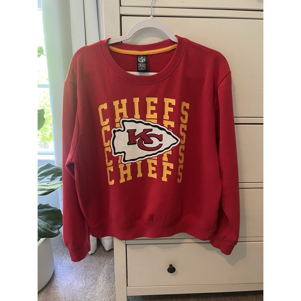 Official Kansas City Chiefs XL NFL Team Apparel Red Crewneck KC Chiefs